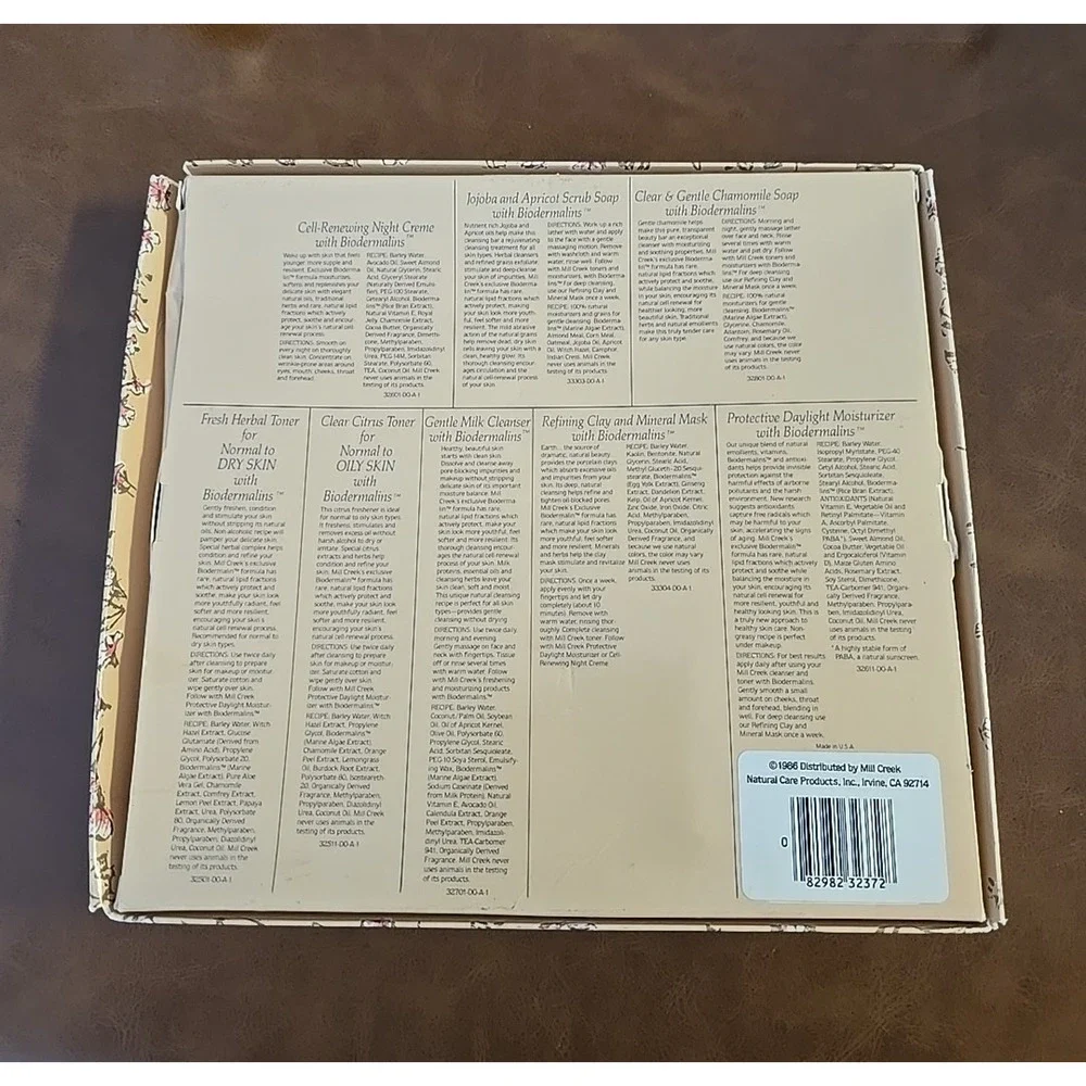 NOS Vtg 90's Mill Creek Skin Care‎ Essentials Nourishing Luxurious Bath Gift Set